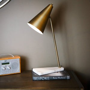 Henley Antique Brass Finish Desk Lamp