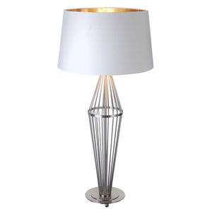 Macy Satin Nickel Finish Table Lamp (Base Only)