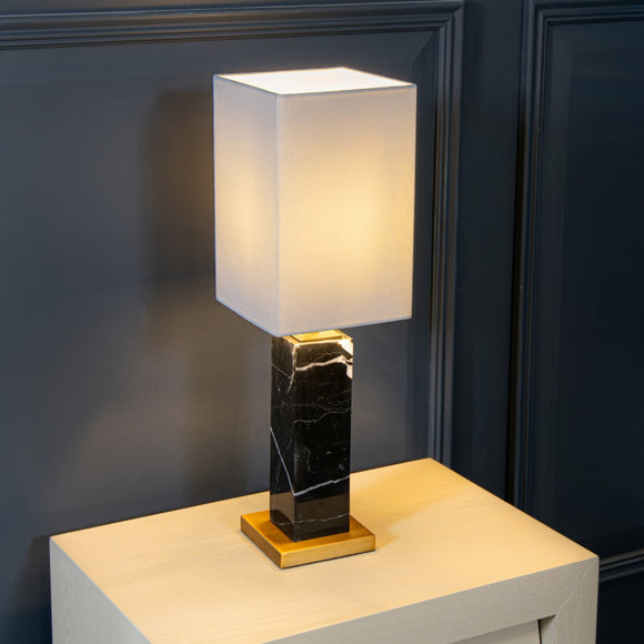 Micaela Black Marble Table Lamp