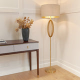 Olive Antique Brass Finish Floor Lamp