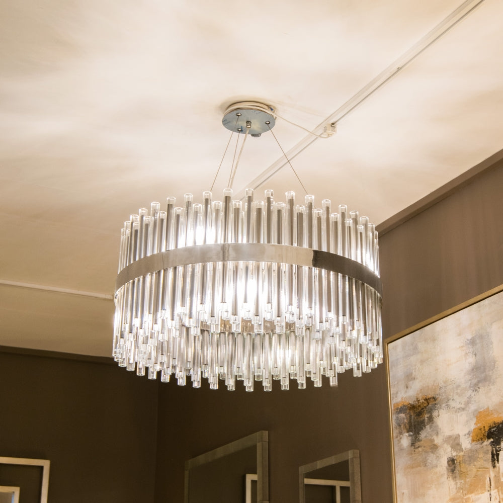 Colmar Nickel Finish Chandelier