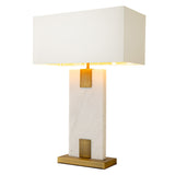 Nahanni White Marble Table Lamp