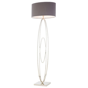 Oval Rings Nickel Finish Floor Lamp