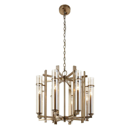 Louis Antique Brass Finish 8 Light Chandelier