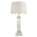 Nickel and Crystal Table Lamp (Base Only)