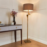 Enzo Antique Brass Finish Floor Lamp