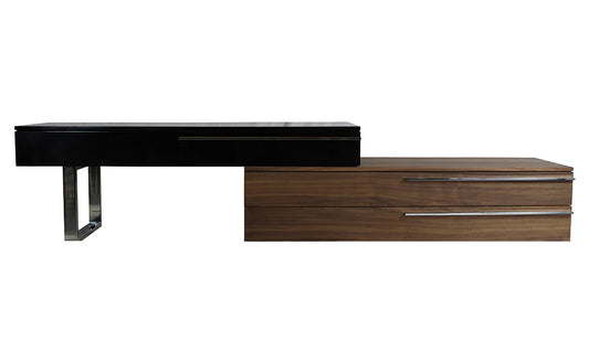 Alexis TV Unit - Black & Walnut