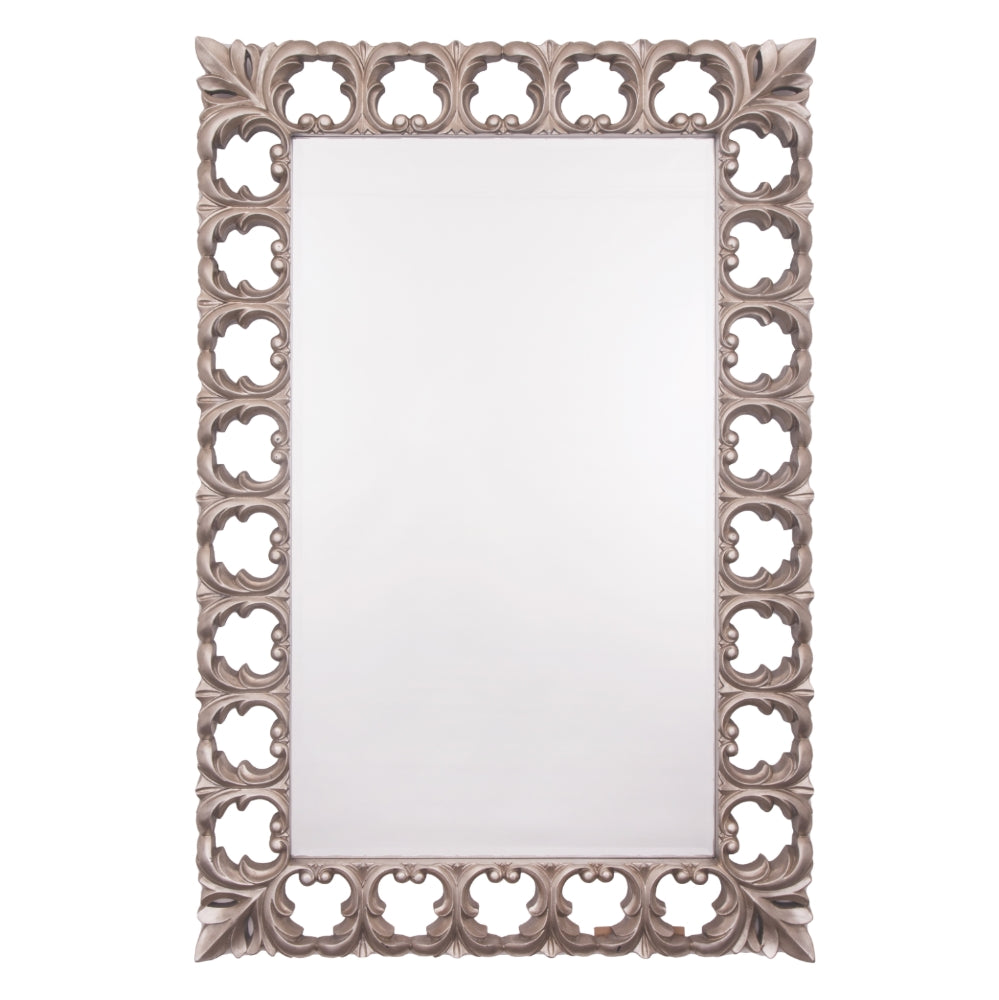 Antiqued Silver Rectangular Mirror