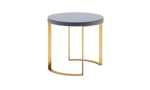 Lunato Side Table - Grey Lacquer