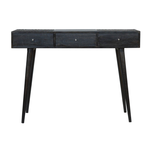 3 Drawers Console Table in Ash Black