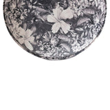 Round Footstool with Floral Print