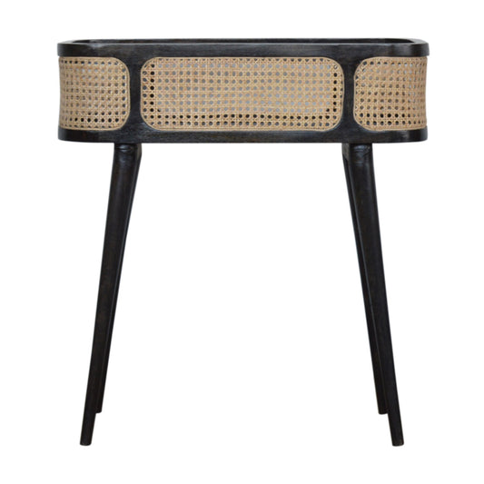 Rattan Tray Table In Ash Black