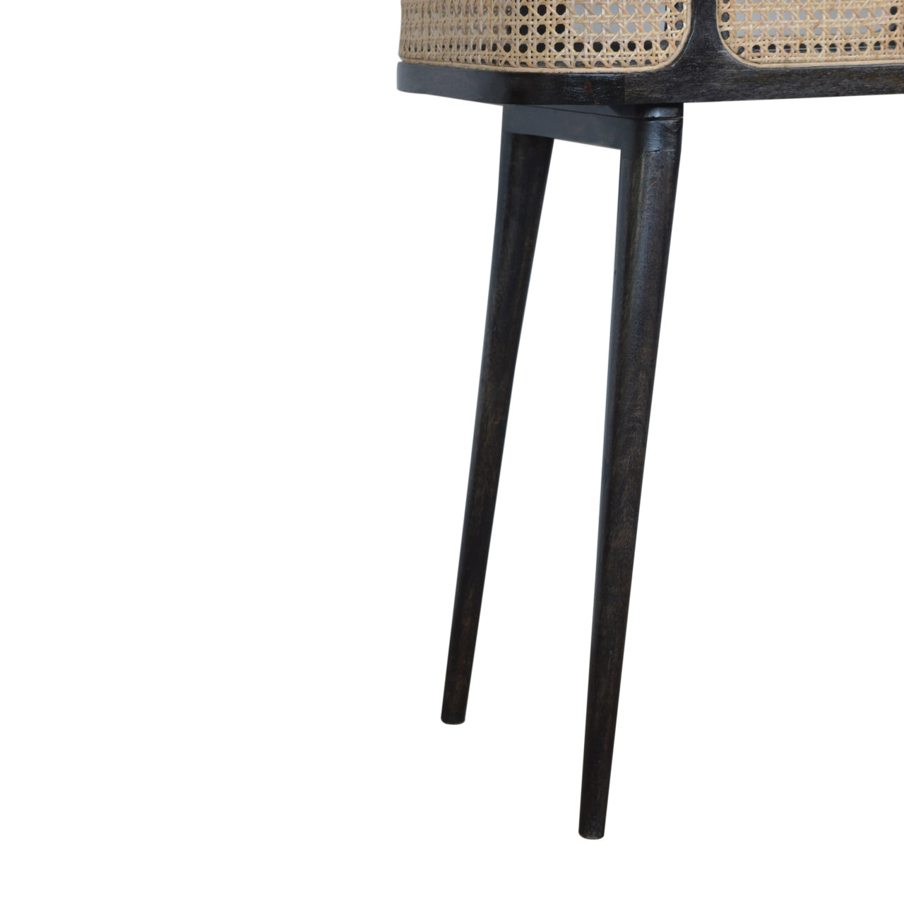 Rattan Tray Table In Ash Black