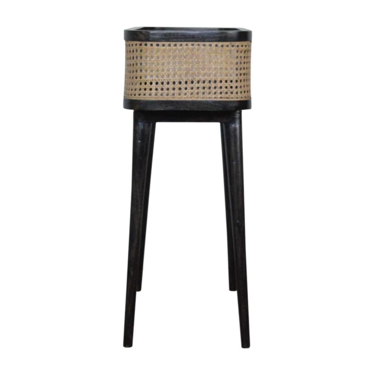 Rattan Tray Table In Ash Black