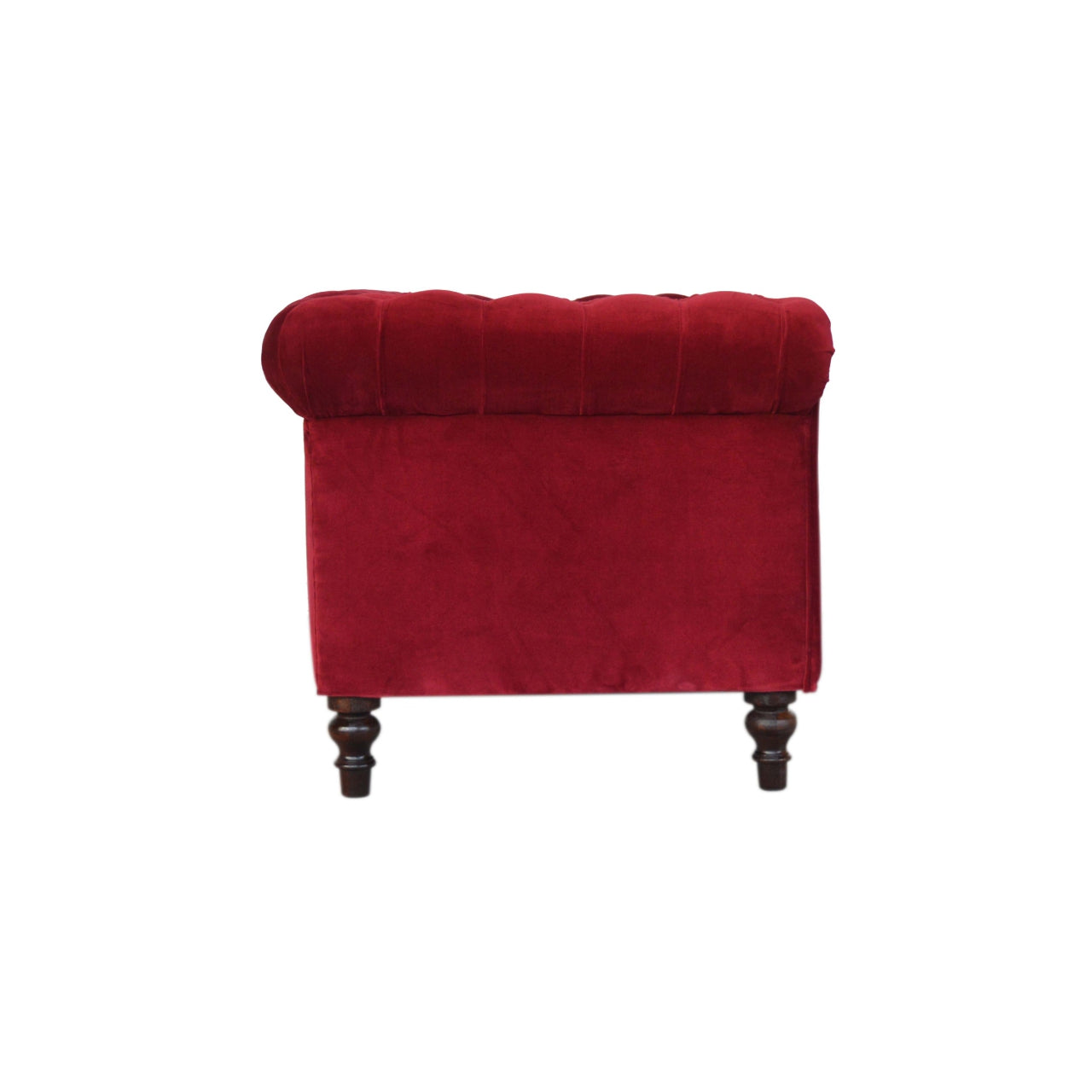 Chesterfield Wine Red Velvet Loveseat