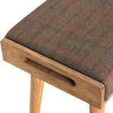 Tray Style Footstool in Multi Tweed