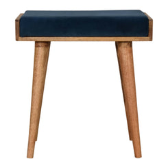 Tray Style Footstool in Teal Velvet