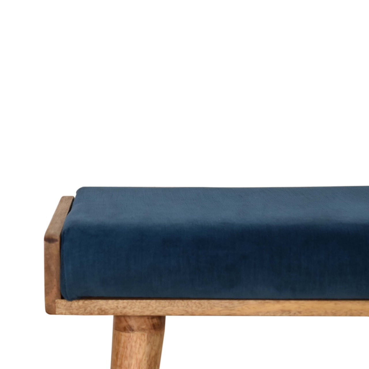 Tray Style Footstool in Teal Velvet