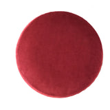 Pleated Footstool in Wine Red Velvet with Gold Base