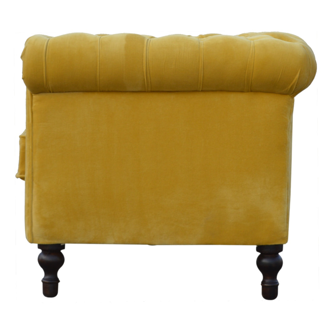 Chesterfield Mustard Velvet Loveseat