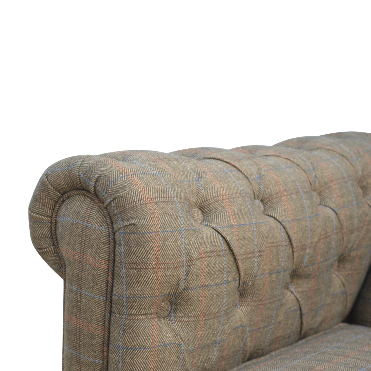 Chesterfield Multi Tweed 3 Seater Sofa