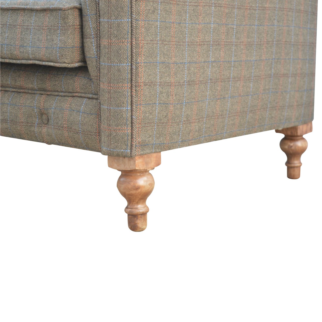 Chesterfield Multi Tweed 3 Seater Sofa