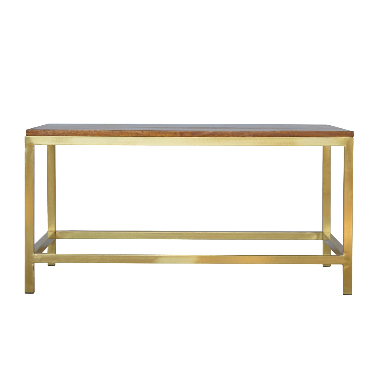 Rectangular Coffee Table with Gold Base