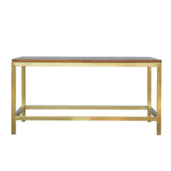 Rectangular Coffee Table with Gold Base