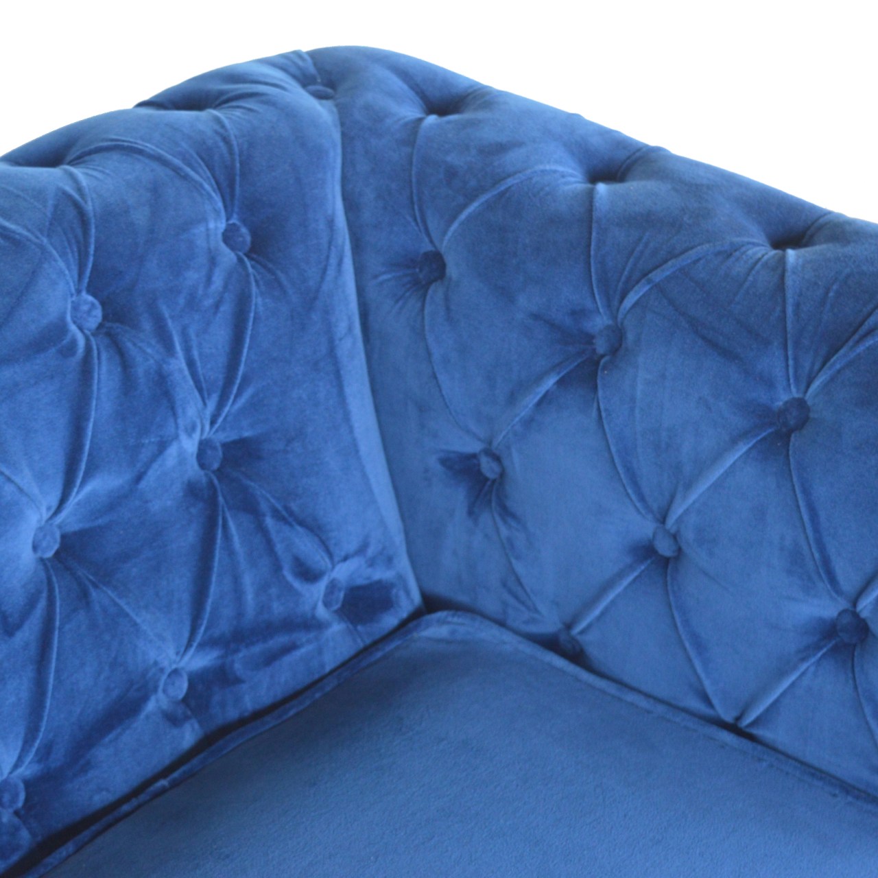 Chesterfield Royal Blue Velvet Loveseat