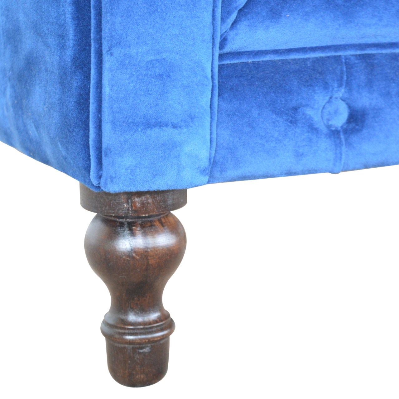 Chesterfield Royal Blue Velvet Loveseat