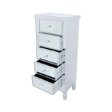 Vienna Silver Trim 5 Drawer Tallboy