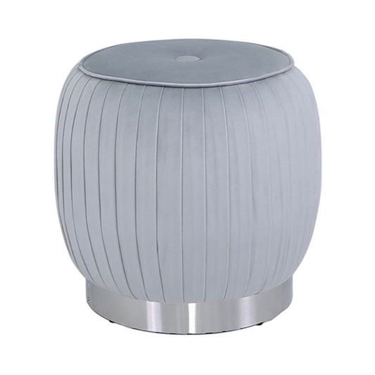 Gage Grey Round Footstool