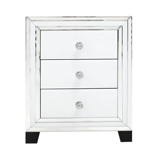 Harlem Mirror 3 Drawer Bedside Table