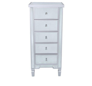 Vienna Silver Trim 5 Drawer Tallboy