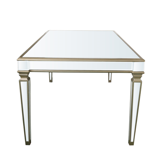 Glam Champagne Mirrored Dining Table