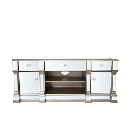 Glam Medium Champagne Mirrored Media Unit