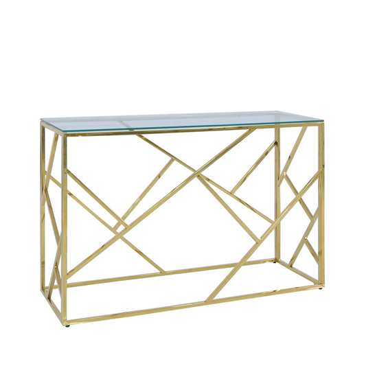 Gold Metal Console Table