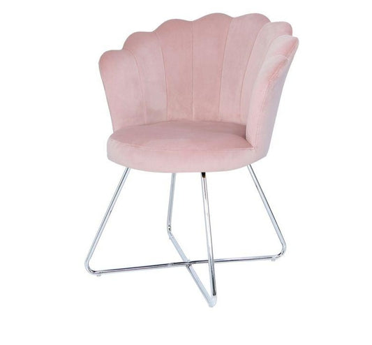 Light Pink Shell Back Dining Chair