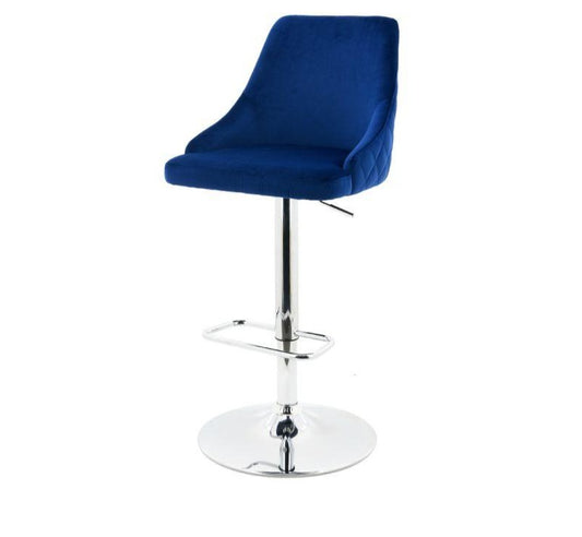 Oakley Blue Velvet Bar Stool