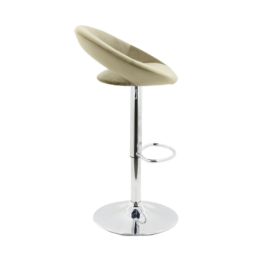 Oliver Champagne Velvet Bar Stool