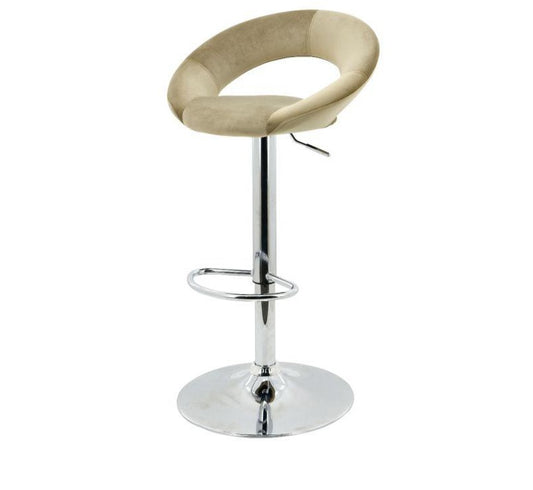 Oliver Champagne Velvet Bar Stool