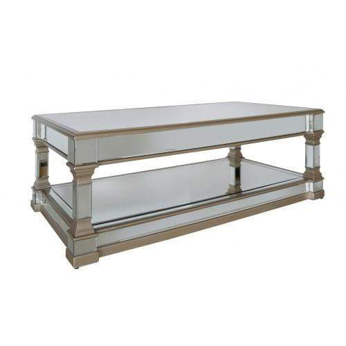 Zeus Champagne Mirrored Coffee Table