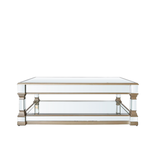 Zeus Champagne Mirrored Coffee Table