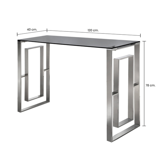 Lania Chrome Console Table