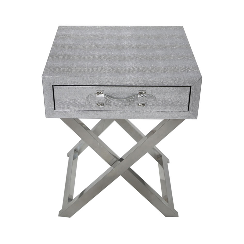 Pete Faux Snakeskin End Table