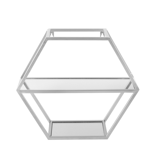 Hexagon 40cm Metal Frame Wall Shelf