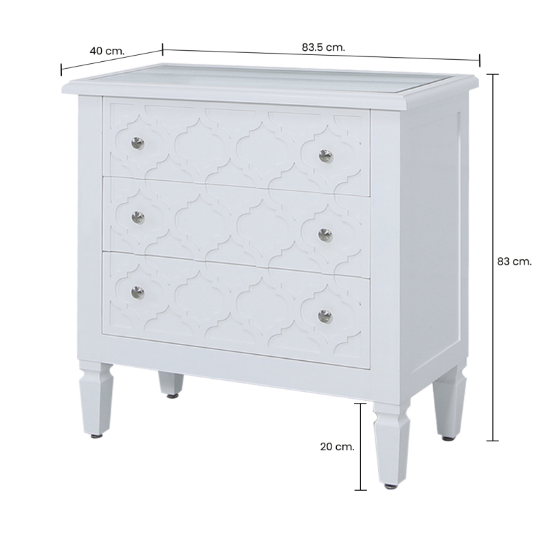 Casablanca White Chest Of Drawers