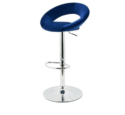 Oliver Blue Velvet Bar Stool