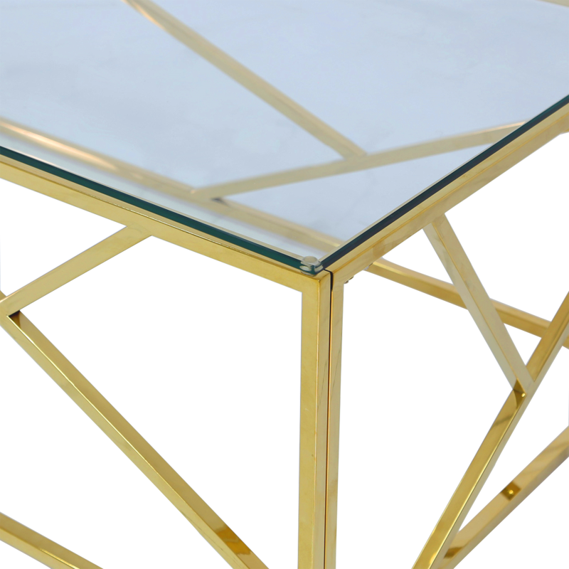 Gold Metal Coffee Table