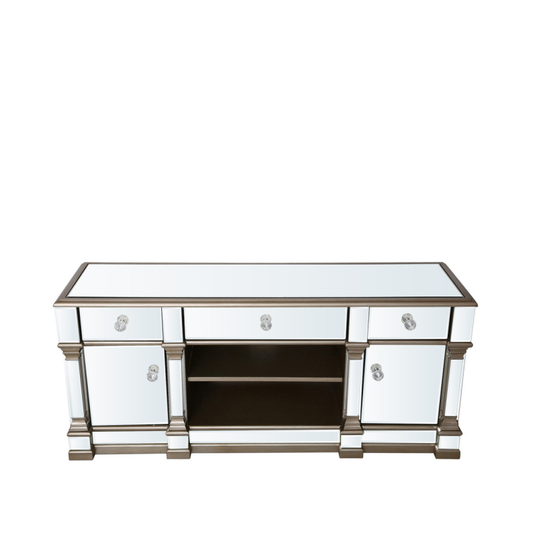 Glam Medium Champagne Mirrored Media Unit